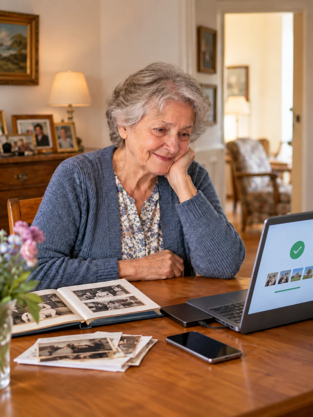 Nachher: Fotos gesichert und geordnet am Laptop